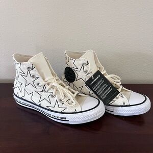 Billy Eilish custom Converse High-Top Sneakers with Star Pattern